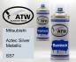 Preview: Mitsubishi, Aztec Silver Metallic, SS7: 400ml Sprühdose + 400ml Klarlack - Set, von ATW Autoteile West.